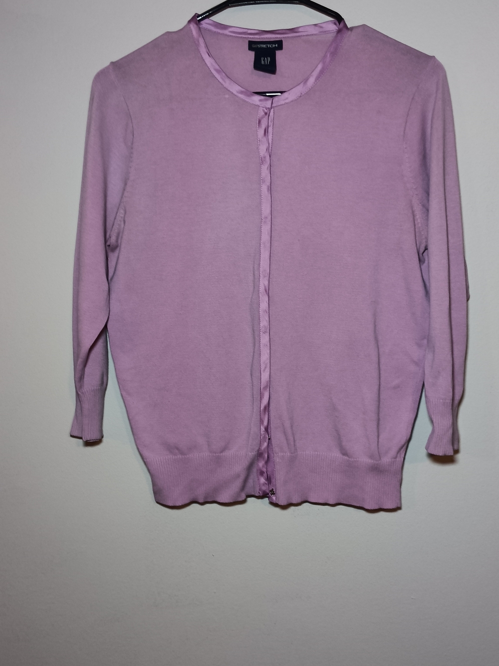 GAP Lavender Crewneck Cardigan Sweater